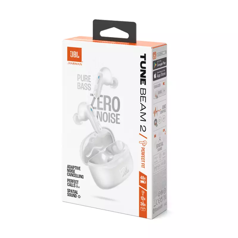JBL Tune Beam 2 True Wireless Noise Cancelling Earbuds White Best